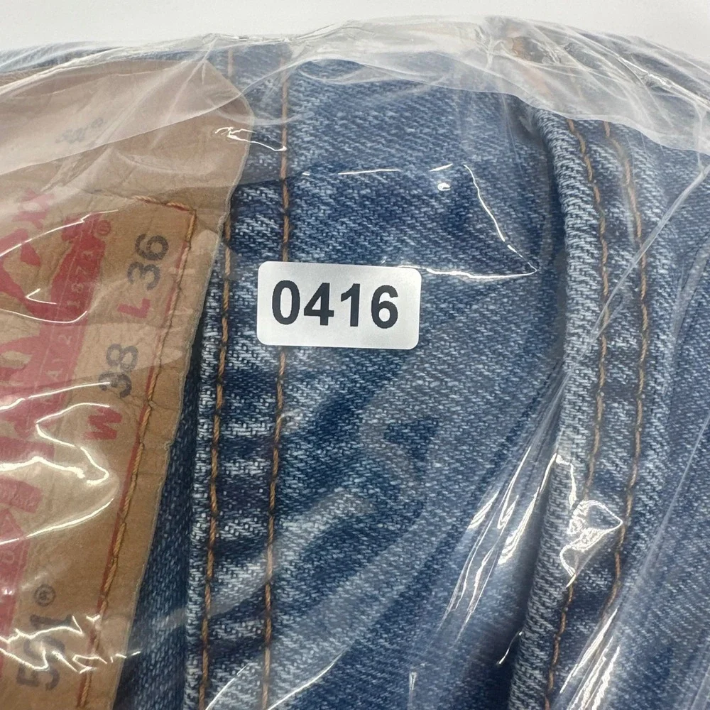 Levi's 501 Original Jeans Mens 38x36 (Fits 36x34) Blue Button Fly Straight Denim